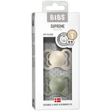 BIBS Supreme knupīši 2gb 0-6mēn. (Ivory/Sage)