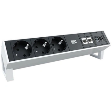 Bachmann socket strip DESK2 3x earthing contact, 2