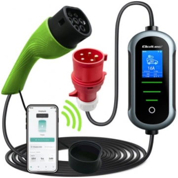 Qoltec 52436 Mobile EV Electric Car Charger with 2