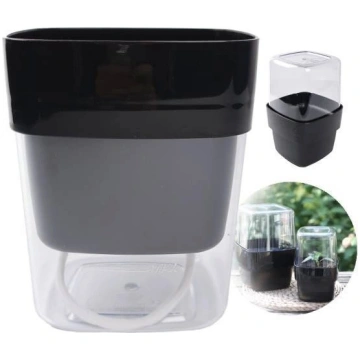 Self-watering Flowerpot - 10.2 cm - White - Automa