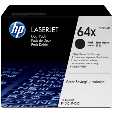 HP 64X 2-pack High Yield Black Original LaserJet T