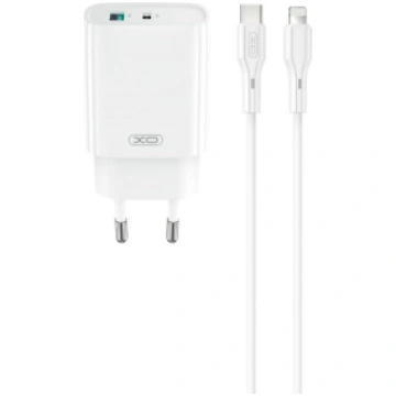 XO wall charger CE30 PD 30W 1x USB-C 1x USB white 