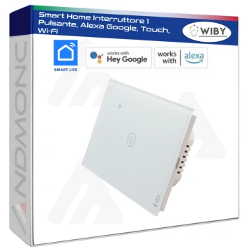 Smart Home Interruttore 1 Pulsante, Alexa Google, 