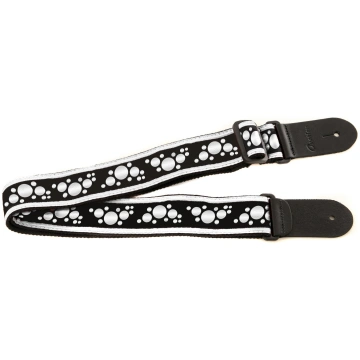 Ovation White/Black ģitāras siksna