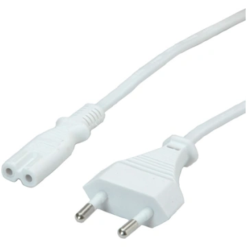 Value Euro Power Cable, 2-pin, white, 1.8 m 19.99.
