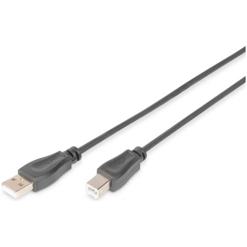 Digitus USB 2.0 Type A to B cable, 1.8m, stainless