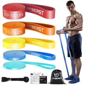 FitBeast pretestības lentu komplekts, 5 dažādu līm