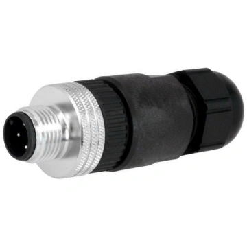 Connector: M12; plug; PIN: 4; male; Micro-Change; 