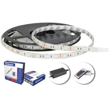LED lenta 5m 72W IP65 3000K silti balta + adapteri