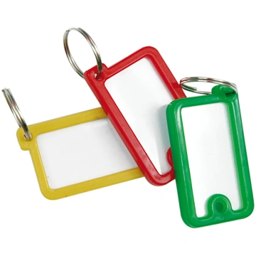 Atslēgu piekariņi 12 gab., PVC, zaļi, dzelteni, sa