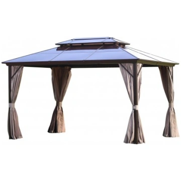 Gazebo SUNSET 3x4xH2/2,7m, brown/taupe
