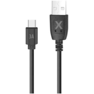 Maxlife cable USB - USB-C 0,5 m 3A black OEM010156