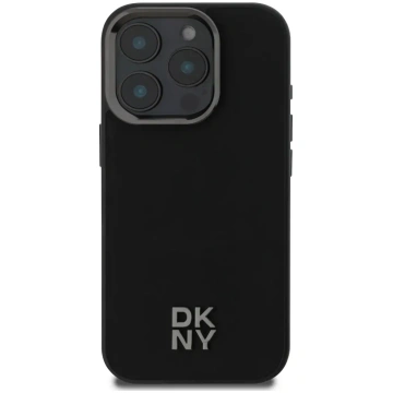 DKNY PU Leather Stack Logo Magsafe Case for iPhone