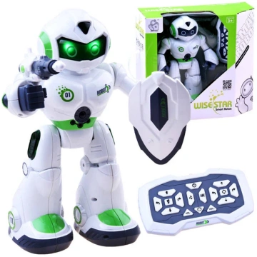 Radiovadāms robots wise star, 20 cm, balta krās