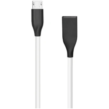 Silicone cable USB - Micro USB (white, 1m) Extra D