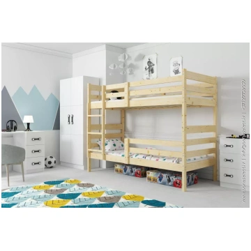 Bērnu gulta Eryk Pine Basic ar stelāžām