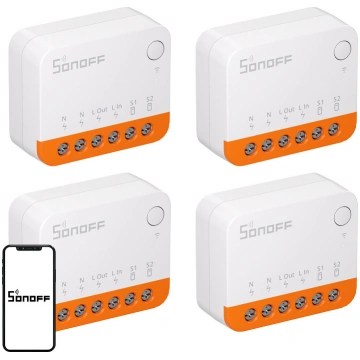 Sonoff MINIR4 (Extreme) Switch, 4-Pack MINIR4 4Pac