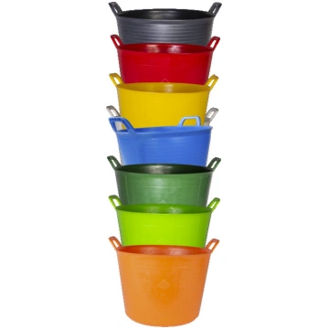 Elastīgs plastmasas spainis 40L, tumši zaļš, kods 