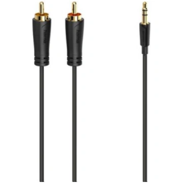 Hama Audio Cable, 3.5 mm - 2 RCA, gold-plated, 1,5