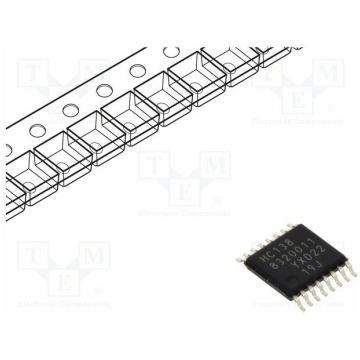 IC: digital; 3 to 8 line,decoder,demultiplexer; IN