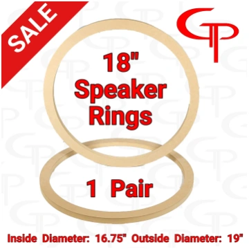 18" Speaker Rings Pair GP Car Audio