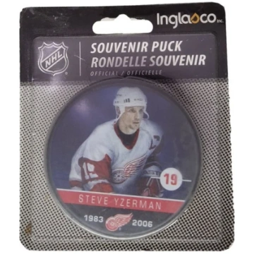 Steve Yzerman suvenīra hokeja ripa Krāsa MELNS