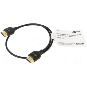 Cable | HDMI plug,both sides | 0.5m | black | Core
