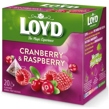 Loyd Cranberry & Raspberry aromatizēts augu - augļ