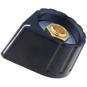 Knob; with pointer; plastic; Øshaft: 6mm; Ø28x17mm