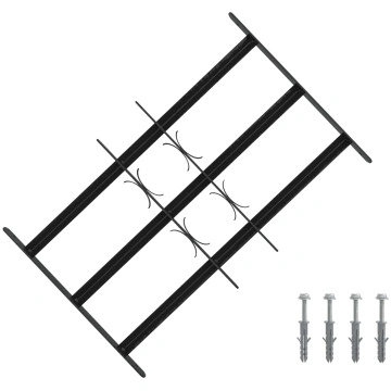 Apsardzes restes logiem ar 3 šķērsstieņiem 3 pcs 4