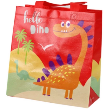 Dinosaur Gift Bag Red 23cm x 21.5cm x 11cm