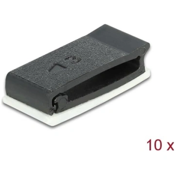 Delock Cable holder with locking clip self-adhesiv