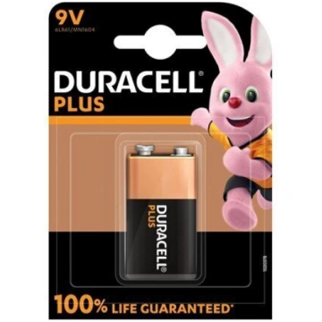Duracell baterijas Duracell Plus, 9V 6LR61