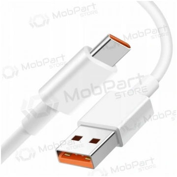 USB kabelis Xiaomi USB-A to USB-C 6A 1.0m balts