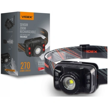 VIDEX LED galvas lukturis ar sensoru LED CREE XTE 