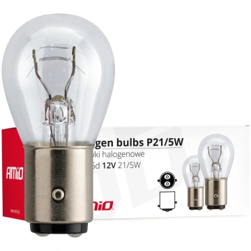 Halogen bulbs P21/5W BAY15D 12V 21W/5W 10pcs AMIO 