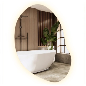 LED sienas spogulis 80x60cm CLOUD C Rea