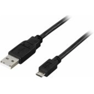 Deltaco USB 2.0 to Micro USB-B 5 pin 0.5m Black va