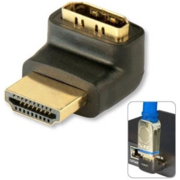 Lindy adapteris HDMI uz HDMI 41086, melns, 90 grād