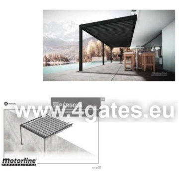Pergola ar 2 kolonnām - Platums: 5000 mm - Garums: