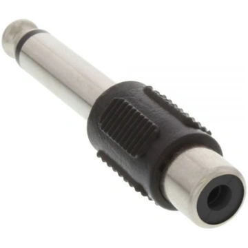 Adapter AV InLine Jack 6.3mm - RCA (Cinch) czarny 