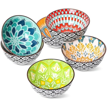 Yopinmall Keramikas komplekts ar 6 porcelāna bļodi