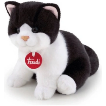 Trudi - Peluche Gattino Brad Bianco e Nero S