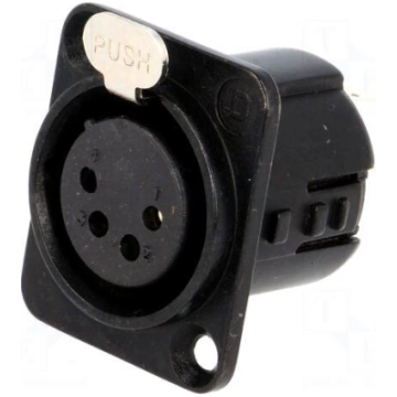 Socket | XLR | female | PIN: 4 | straight | solder