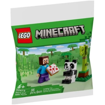 Minecraft ķieģeļi 30672 Stīvs un mazā panda LEGO