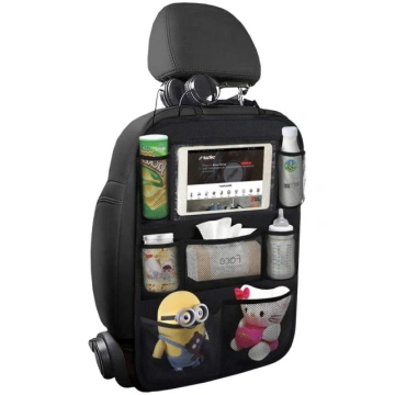 Backrest protection organizer and tablet holder