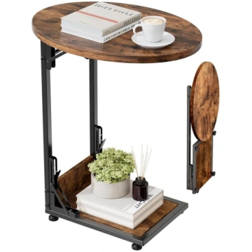 Elbourn Folding Side Table Coffee Table Metal Fram