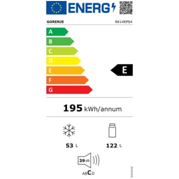 Gorenje | Refrigerator | RK14EPS4 | Energy efficie