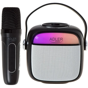 AD 1199 melns Karaoke skaļrunis ar mikrofonu - sd/