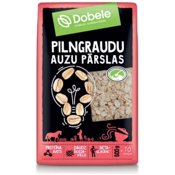 Pilngraudu auzu pārslas DOBELE, 500g - 450-08101 D